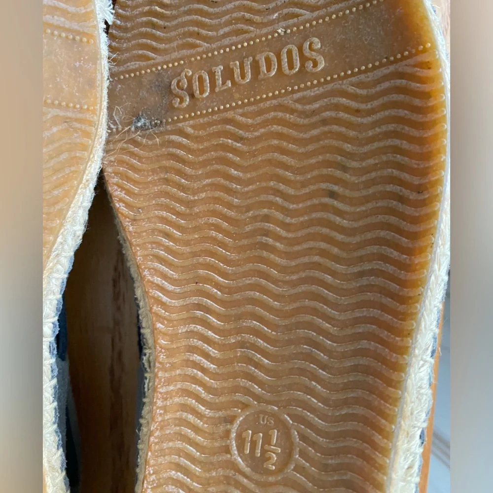 SOLUDOS Gray Suede Square Toe Jute Espadrille Tassel Smoking Loafers 11.5